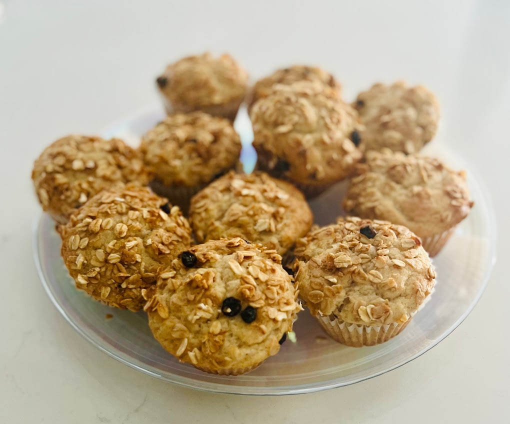 Banana Muffins with BlueBerry Bliss Crunch