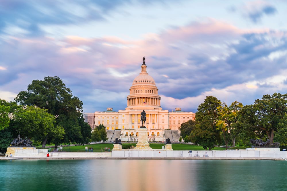 A view of the Capitol Building in Washington DC in September