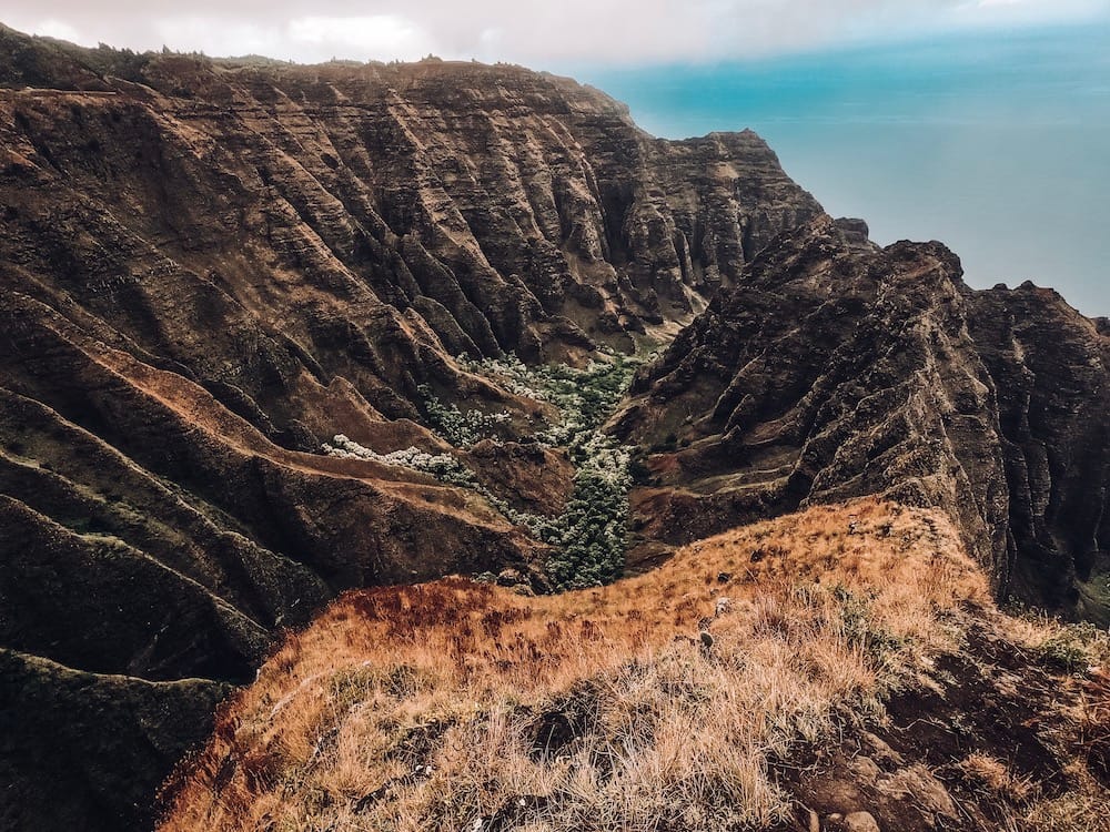 A view of a crater on the Napali Coast off the island of Kauai in October.