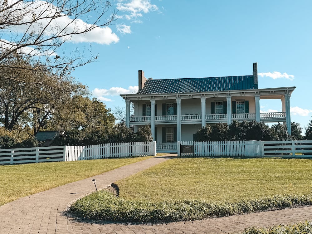 The exterior of Carnton, a historic house that played a crucial role in the Civil War, and is now one of the best things to do in Franklin