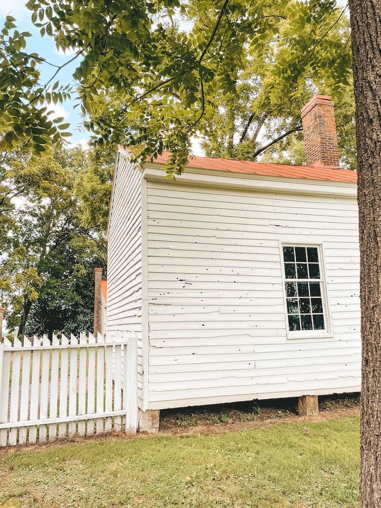 The bullet holes in The Carter House from the Battle of Franklin that happened here in 1864.
