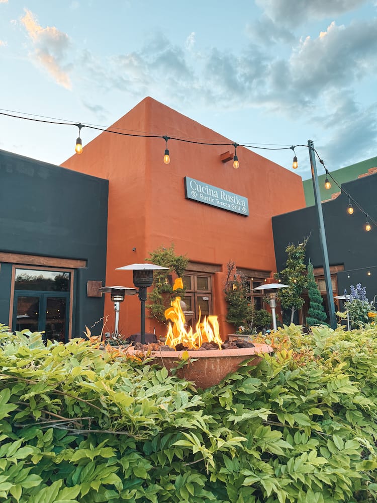The outside of Cucina Rustica in Sedona, an Italian restaurant