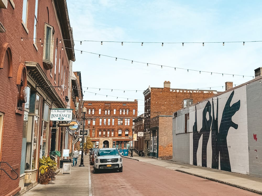Downtown Geneva, one of the best places to stay in the Finger Lakes