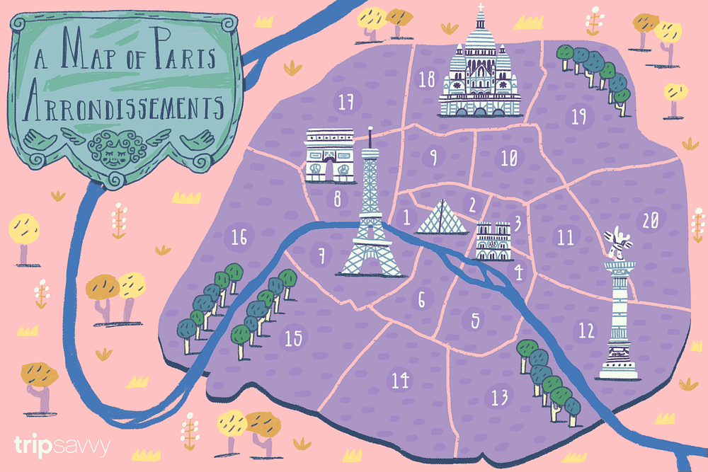Map of Paris: Photo Credit to TripSaavy