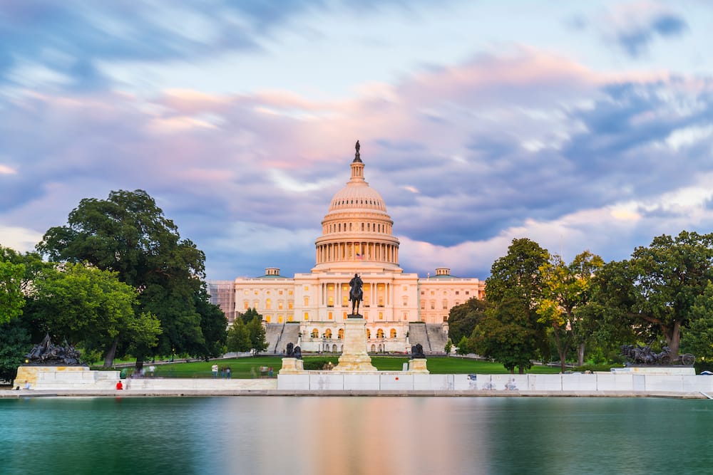 A view of the Capitol Building in Washington DC in September