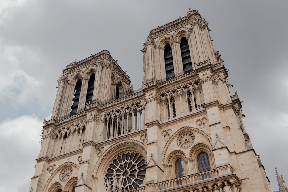 The Notre Dame Cathedral, one of the best places to visit during a weekend in Paris.