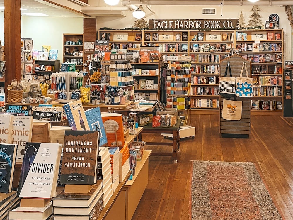 The books inside Eagle Harbor Book Co. - one of the best things to see and do on Bainbridge Island