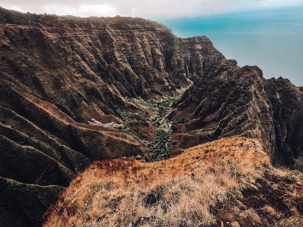 A view of a crater on the Napali Coast off the island of Kauai in October.