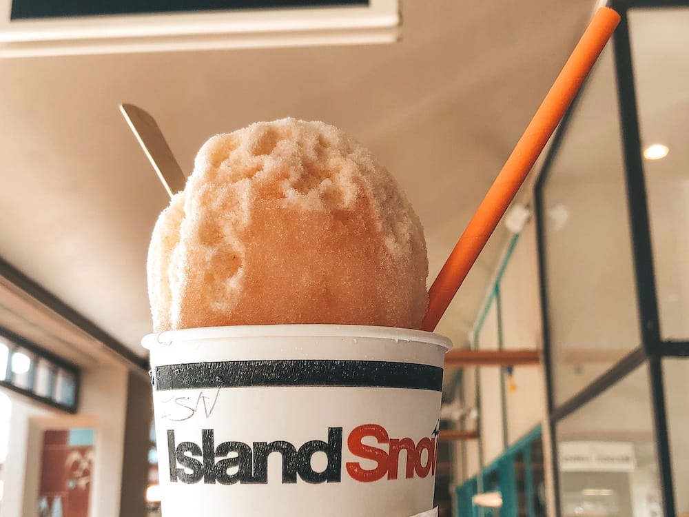 A snowcone from Island Snow in Oahu.