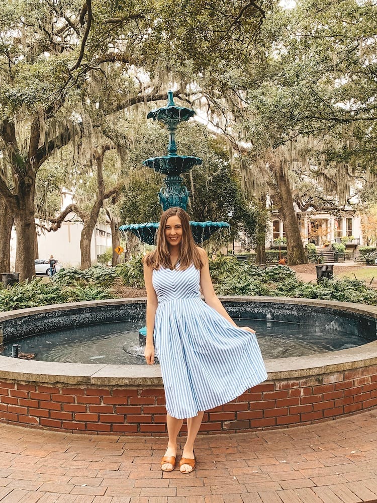 A charming square in Savannah