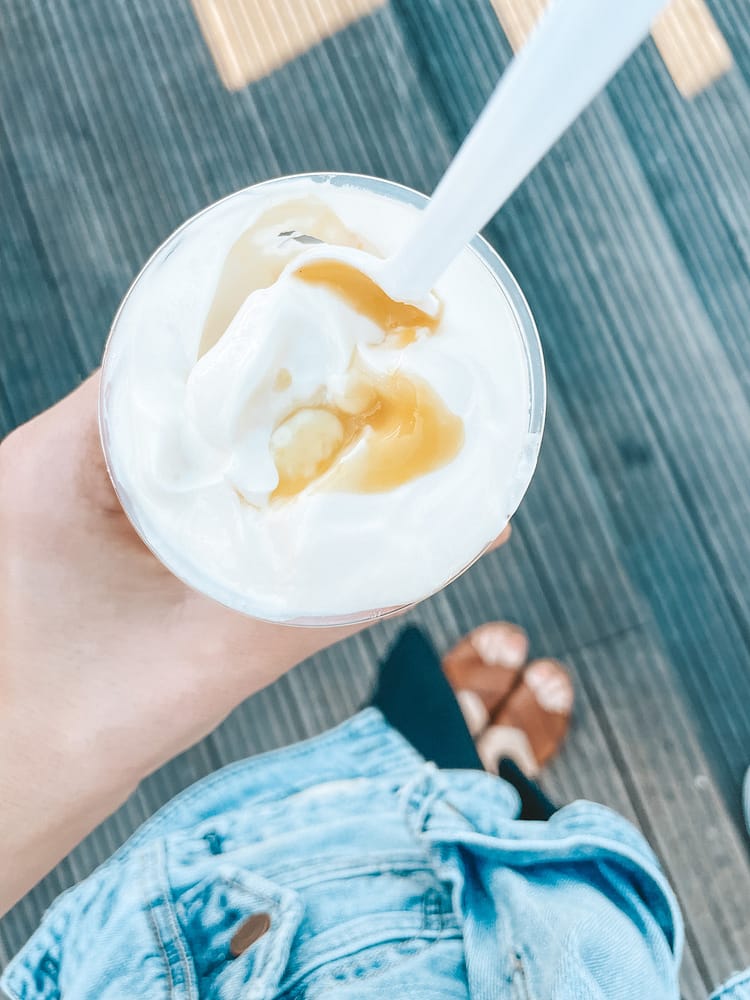 Greek yogurt with lemon curd from Ellenos, one of the best places to include on a one day in Seattle itinerary.