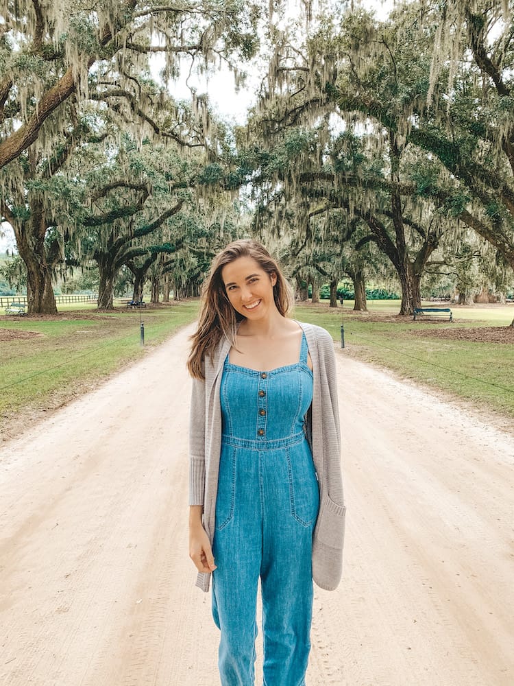 Boone Hall Plantation in Charleston with mossy oaks.